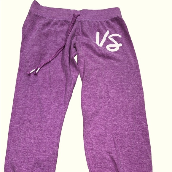 Victorias Secret purple crop joggers size xsmall - Picture 1 of 8